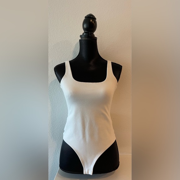 Shinestar White Body Suit Square Straps - Picture 1 of 2